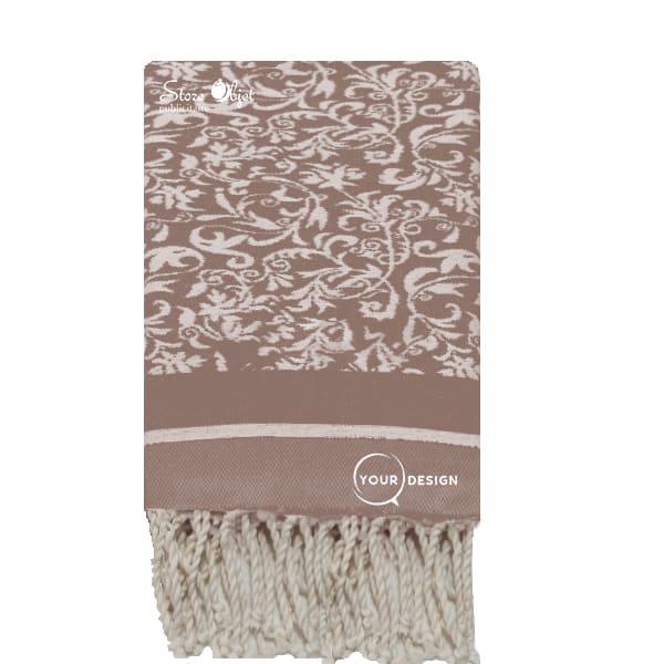 fouta-jacquard-florale-taupe-tunisie-store-objet-publicitaire