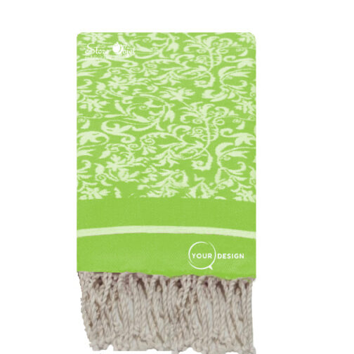 fouta-jacquard-florale-vert-pomme-tunisie-store-objet-publicitaire