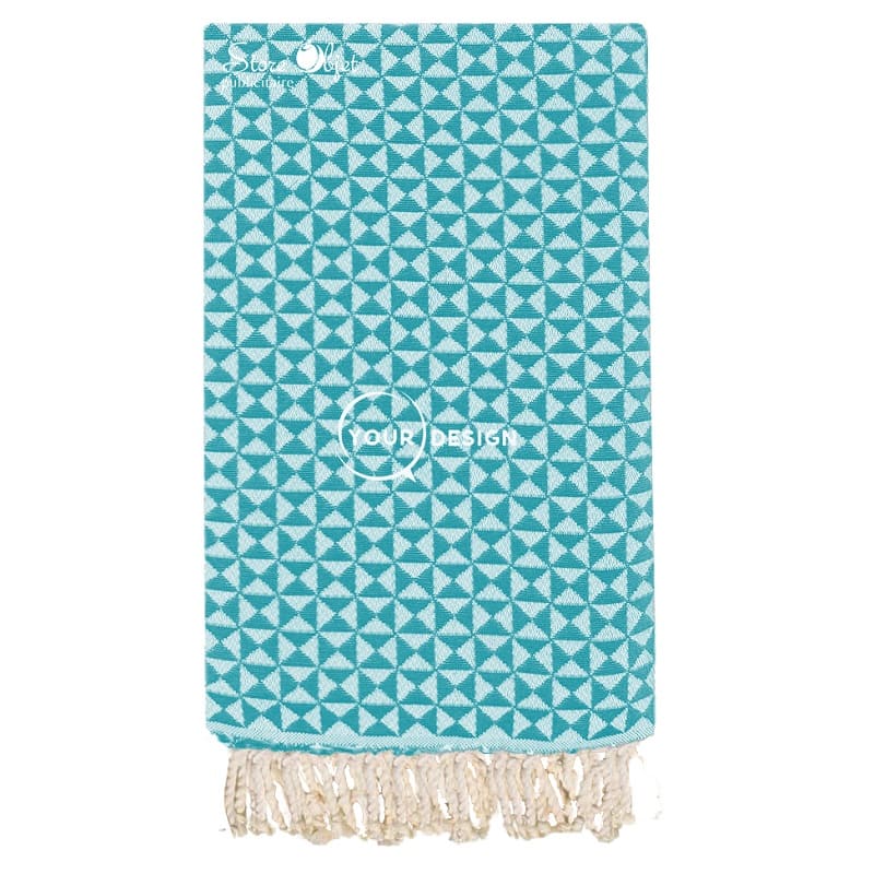 fouta-jacquard-papillon-bleu-canard-tunisie-store-objet-publicitaire