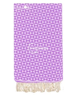 Fouta jacquard papillon lilas