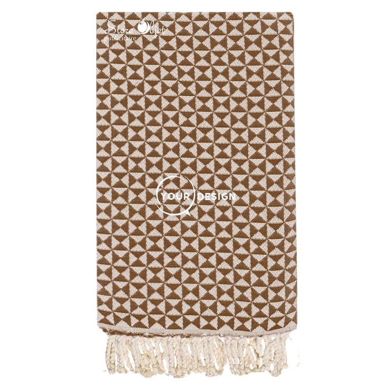 fouta-jacquard-papillon-marron-tunisie-store-objet-publicitaire.