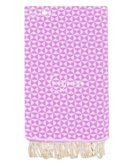 Fouta jacquard papillon mauve