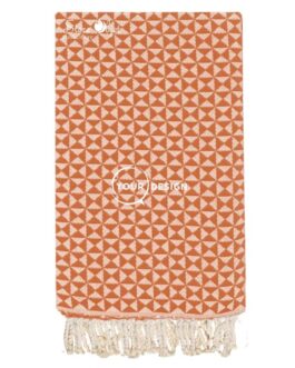 Fouta jacquard papillon terracotta