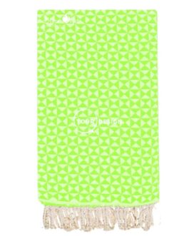 Fouta jacquard papillon vert citron