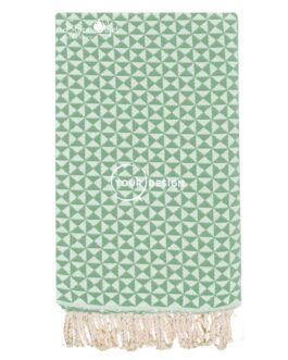 Fouta jacquard papillon vert sauge