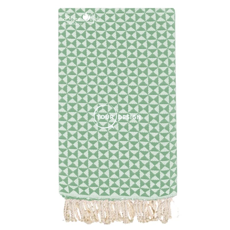 fouta-jacquard-papillon-vert-sauge-tunisie-store-objet-publicitaire