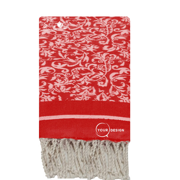 fouta-jacquard-rouge-cerise-tunisie-store-objet-publicitaire