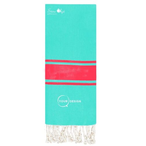 fouta-plate-bicolore-enfant-rouge-fraise-turquoise-tunisie-store-objet-publicitaire