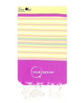 Fouta plate cinq couleurs palette pastel