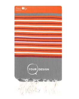 Fouta plate cinq couleurs soleil couchant