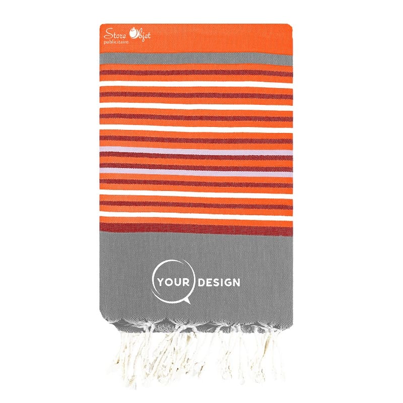 Flat five-colored fouta sunset Tunisia