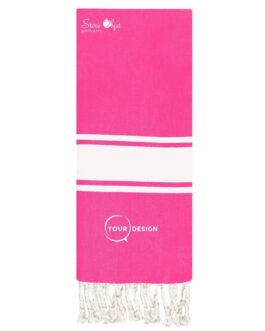 Fouta plate enfant rose fushia