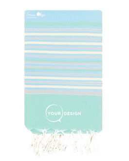 Fouta plate cinq couleurs brise marine