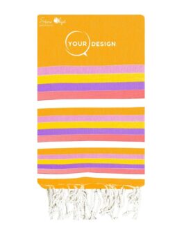 Fouta plate six couleurs coucher de soleil