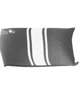 Housse coussin tissage fouta anthracite