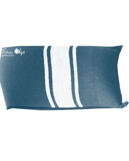 Housse coussin tissage fouta bleu jean