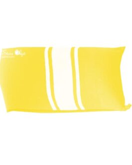 Housse coussin tissage fouta jaune