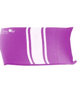 Housse coussin tissage fouta mauve