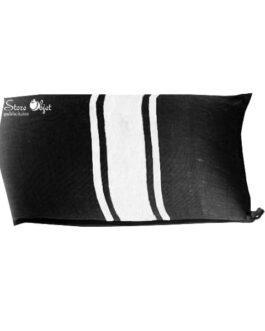 Housse coussin tissage fouta noir