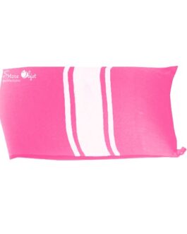 Housse coussin tissage fouta rose