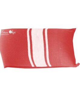 Housse coussin tissage fouta rouge cerise