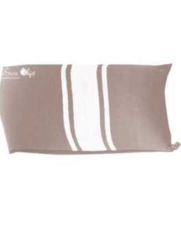 Housse coussin tissage fouta taupe