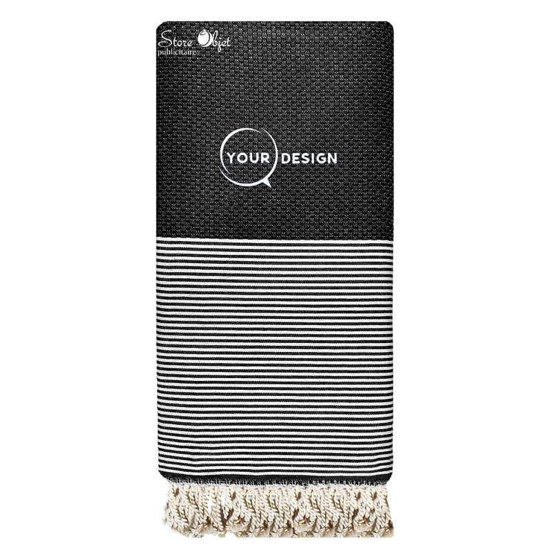 jete-fouta-nid-d-abeille-xxl-noir-tunisie-store-objet-publicitaire