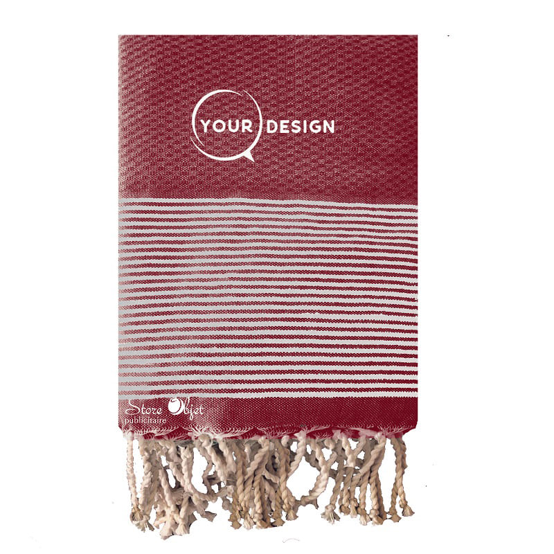 jete-fouta-nid-d-abeille-xxl-rouge-bordeaux-lurex-argent-tunisie-store-objet-publicitaire