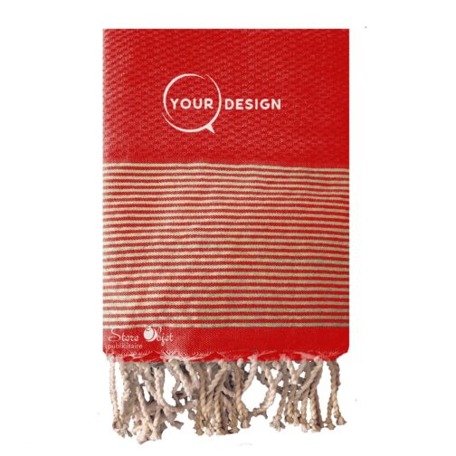 jete-fouta-nid-d-abeille-xxl-rouge-cerise-lurex-dore-tunisie-store-objet-publicitaire