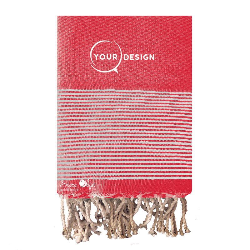 jete-fouta-nid-d-abeille-xxl-rouge-vif-lurex-argent-tunisie-store-objet-publicitaire