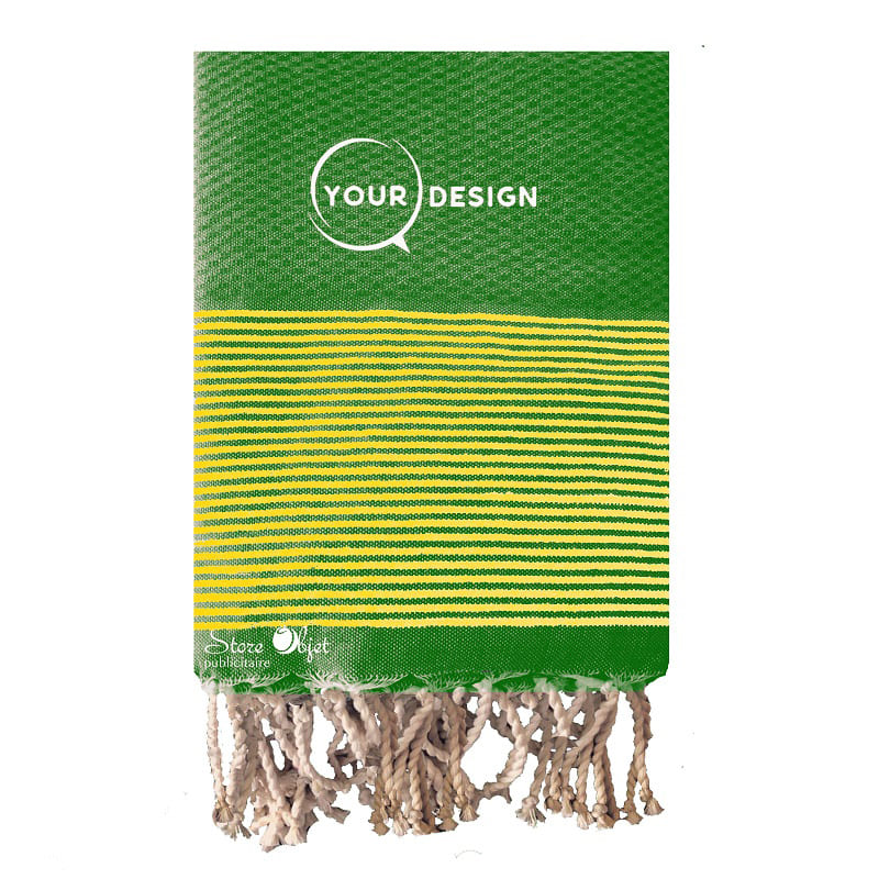 jete-fouta-nid-d-abeille-xxl-vert-bouteille-lurex-dore-tunisie-store-objet-publicitaire