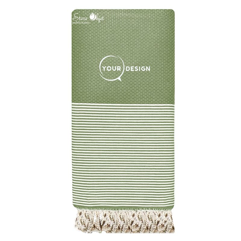 jete-fouta-nid-d-abeille-xxl-vert-olive-tunisie-store-objet-publicitaire