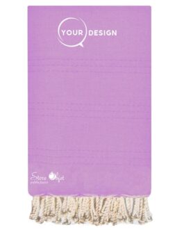 Jeté fouta plate XXL lilas