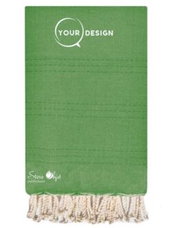 Jeté fouta plate XXL vert bouteille