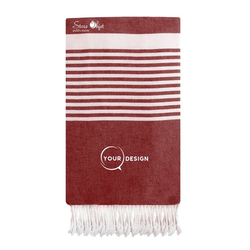 jete-fouta-xxl-bourgogne-avec-rayures-tunisie-store-objet-publicitaire