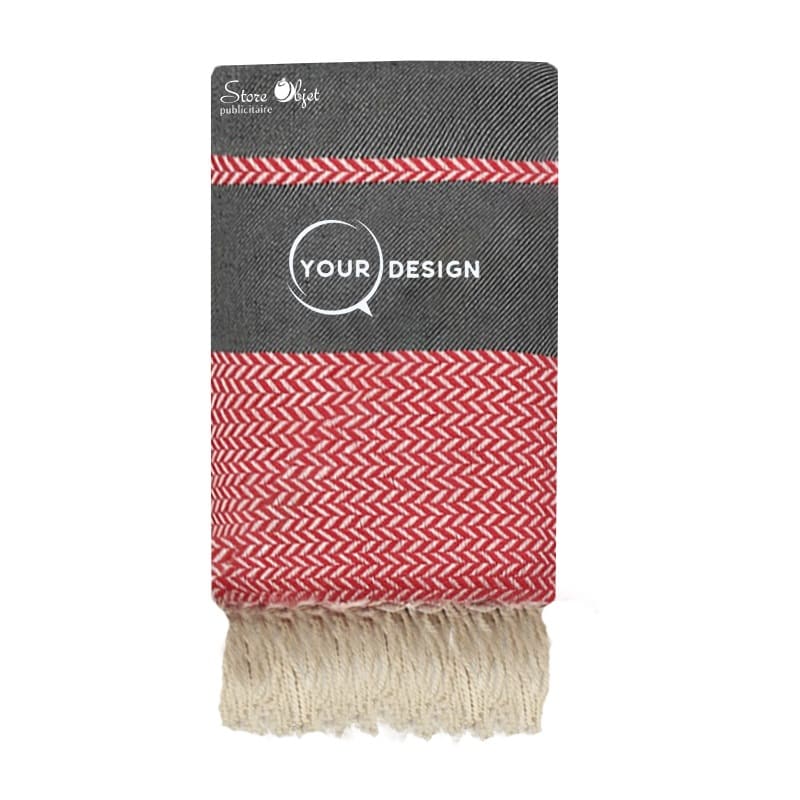 jete-fouta-xxl-jacquard-anthracite-rouge-cerise-tunisie-store-objet-publicitaire