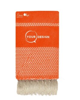 Jeté fouta XXL jacquard corail