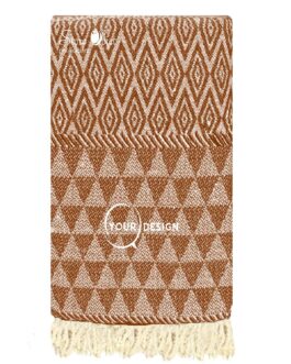 Jeté fouta jacquard XXL marron