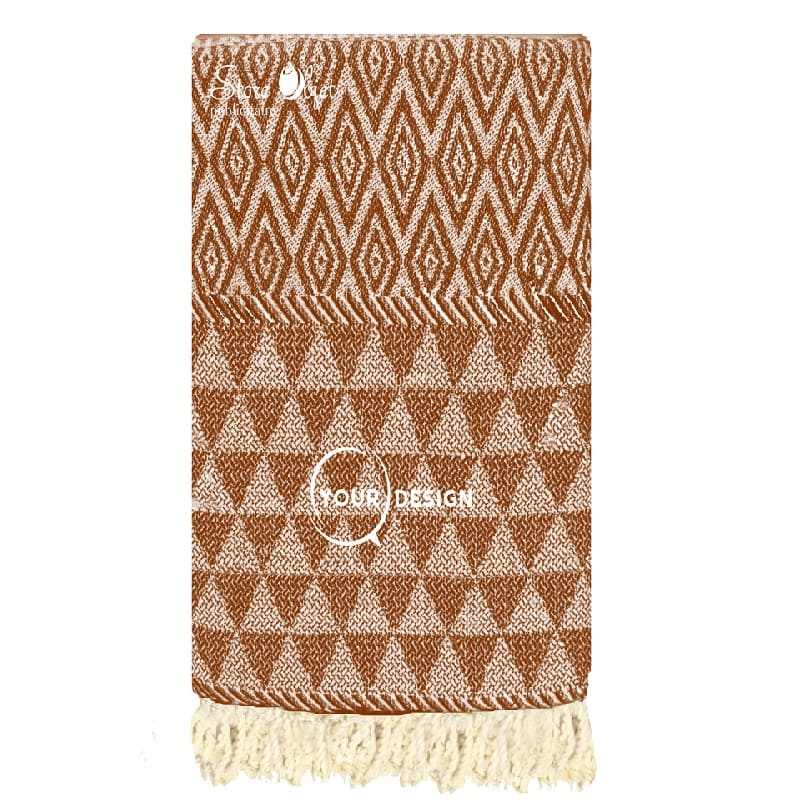 jete-fouta-xxl-jacquard-diamant-marron-tunisie-store-objet-publicitaire