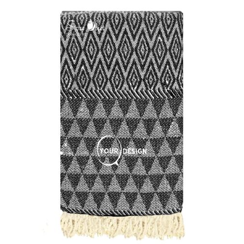 jete-fouta-xxl-jacquard-diamant-noir-tunisie-store-objet-publicitaire