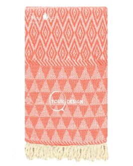 jete-fouta-xxl-jacquard-diamant-orange-tunisie-store-objet-publicitaire