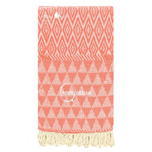 jete-fouta-xxl-jacquard-diamant-orange-tunisie-store-objet-publicitaire