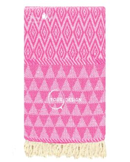 Jeté fouta jacquard XXL fushia