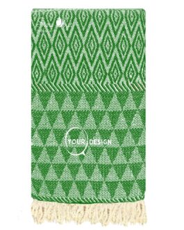 jete-fouta-xxl-jacquard-diamant-vert-bouteille-tunisie-store-objet-publicitaire