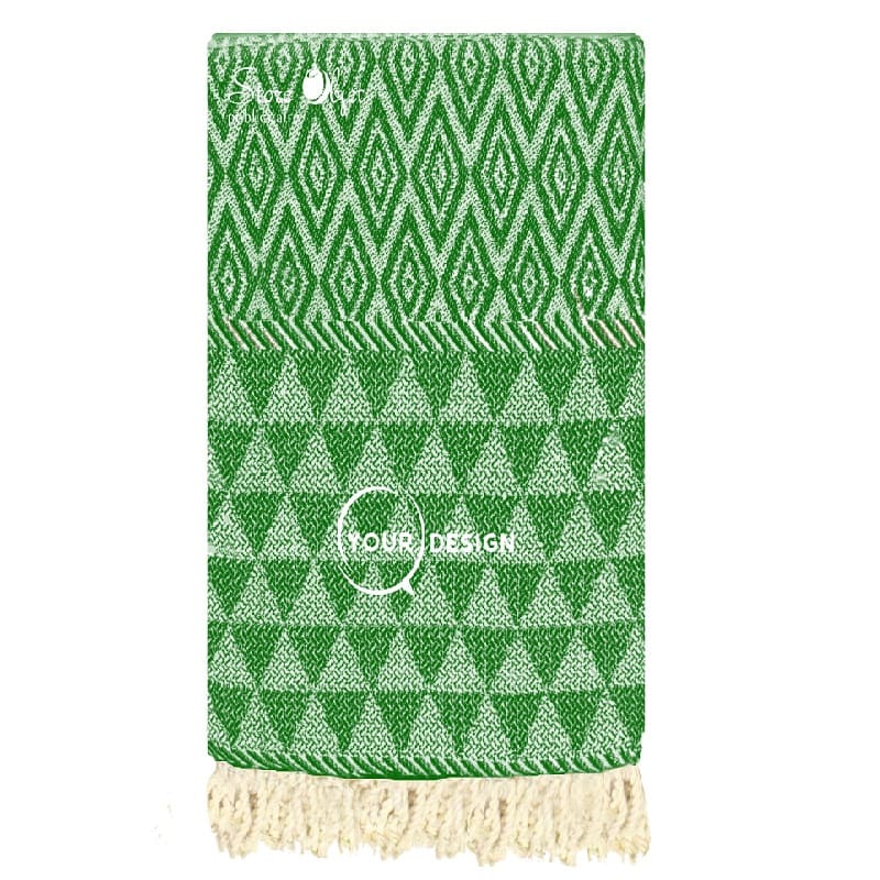 jete-fouta-xxl-jacquard-diamant-vert-bouteille-tunisie-store-objet-publicitaire