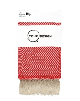 jete-fouta-xxl-jacquard-ecru-rouge-cerise-tunisie-store-objet-publicitaire