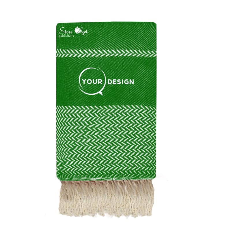 jete-fouta-xxl-jacquard-vert-bouteille-tunisie-store-objet-publicitaire