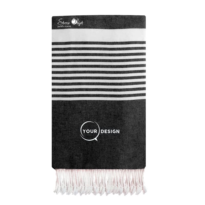 jete-fouta-xxl-noir-avec-rayures-tunisie-store-objet-publicitaire