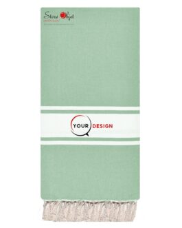 Jeté fouta XXL plate classique vert sauge