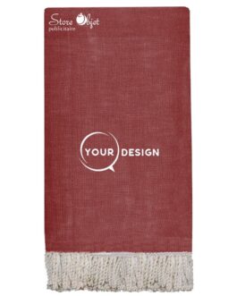 Jeté fouta plate XXL unie bourgogne